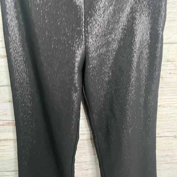 Artelier Nicole miller black sparkly flare pants bottoms size 2 - Picture 3 of 8